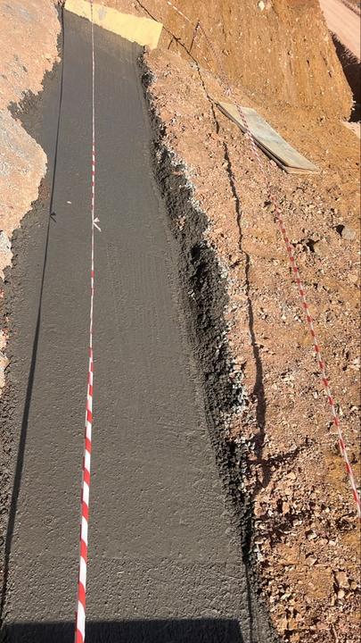 Concrete works on an access culvert