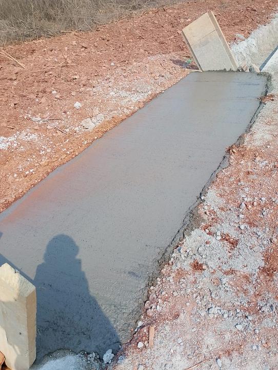 A finished access culvert slab