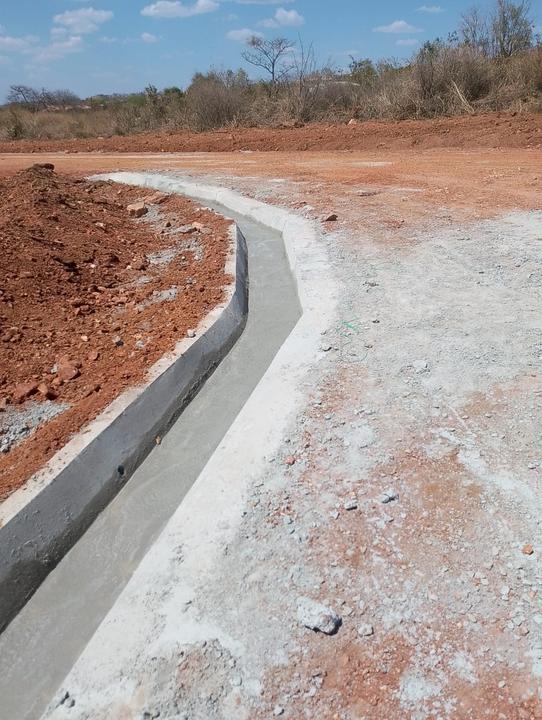 Storm water drain floor at a bend