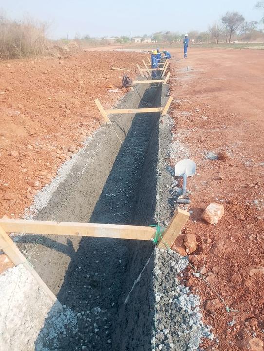 Storm drain set out for concrete lining