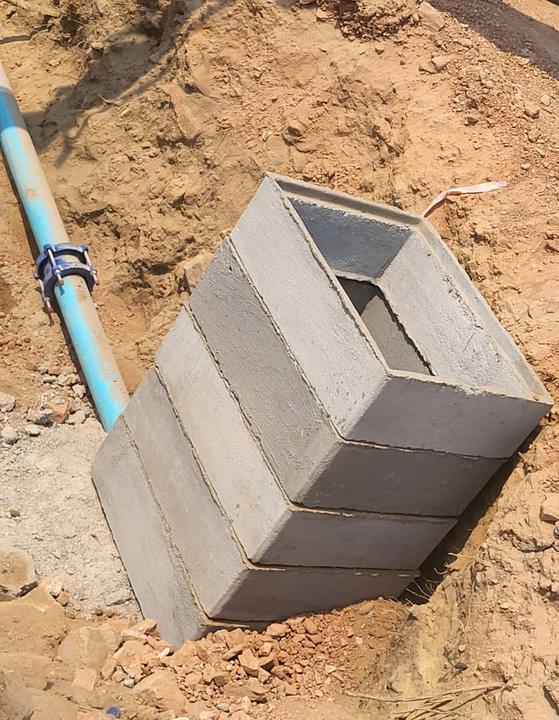 Valve chamber going in on the water main