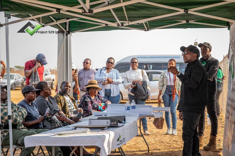Presenting Summer Greens to buyers under the Project 529 tent