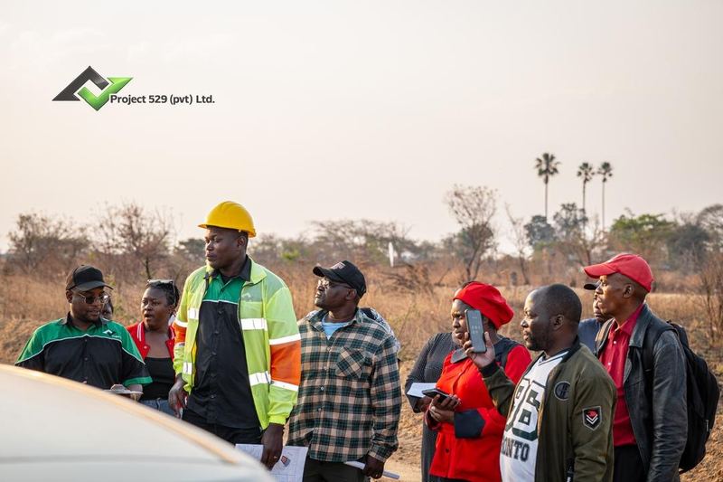 Buyers and our team on a sunset site tour