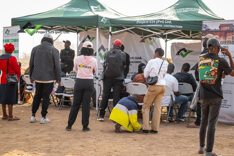 Visitors at the Project 529 tents