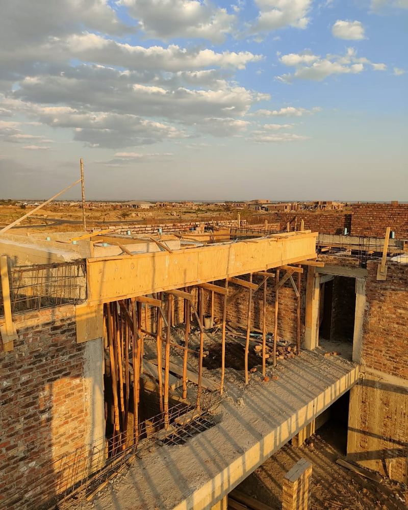 Formwork and props for a suspended slab